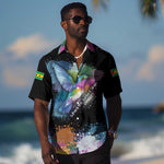 Where the Sunbird Sings Hawaiian Shirt Sao Tome and Principe Flag - Color Splash Art - African Pride