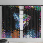 Where the Sunbird Sings Window Curtain Sao Tome and Principe Flag - Color Splash Art - African Pride