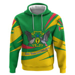 Sao Tome and Principe National Emblem Hoodie Green Yellow Flag Pattern - African Pride