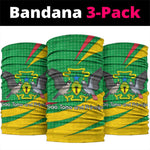 Sao Tome and Principe National Emblem Neck Gaiter Green Yellow Flag Pattern TS04