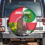 Jungle Spirit Monkey Spare Tire Cover Sao Tome and Principe Tropical Flag Color - African Pride
