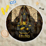 Anubis Egypt Beach Blanket Ancient Hieroglyph Pharaoh Spirit - African Pride