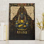 Anubis Egypt Canvas Wall Art Ancient Hieroglyph Pharaoh Spirit - African Pride