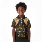 Anubis Egypt Kid Polo Shirt Ancient Hieroglyph Pharaoh Spirit - African Pride