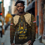Anubis Egypt Long Sleeve Shirt Ancient Hieroglyph Pharaoh Spirit - African Pride