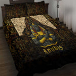 Anubis Egypt Quilt Bed Set Ancient Hieroglyph Pharaoh Spirit - African Pride