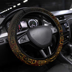 Anubis Egypt Steering Wheel Cover Ancient Hieroglyph Pharaoh Spirit - African Pride