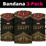 Ankh Eye of Horus Egypt Neck Gaiter Ancient Black Gold Hieroglyph Spirit TS04