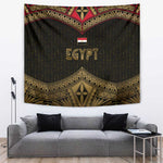 Ankh Eye of Horus Egypt Tapestry Ancient Black Gold Hieroglyph Spirit - African Pride