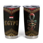 Ankh Eye of Horus Egypt Tumbler Cup Ancient Black Gold Hieroglyph Spirit - African Pride
