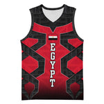Egypt Flag Emblem Basketball Jersey Red Black Bold Spirit - African Pride