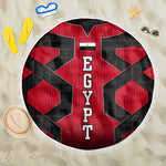 Egypt Flag Emblem Beach Blanket Red Black Bold Spirit - African Pride