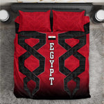 Egypt Flag Emblem Bedding Set Red Black Bold Spirit - African Pride