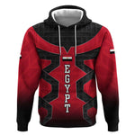 Egypt Flag Emblem Hoodie Red Black Bold Spirit - African Pride