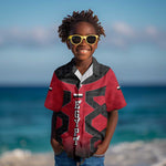 Egypt Flag Emblem Kid Hawaiian Shirt Red Black Bold Spirit - African Pride