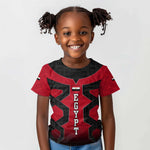 Egypt Flag Emblem Kid T shirt Red Black Bold Spirit - African Pride