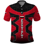Egypt Flag Emblem Polo Shirt Red Black Bold Spirit - African Pride