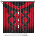 Egypt Flag Emblem Shower Curtain Red Black Bold Spirit - African Pride
