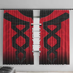 Egypt Flag Emblem Window Curtain Red Black Bold Spirit - African Pride