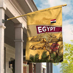 Egyptian Pyramids and Anubis Garden Flag Camel Caravan Desert - African Pride