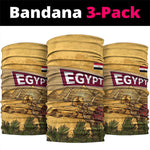 Egyptian Pyramids and Anubis Neck Gaiter Camel Caravan Desert TS04