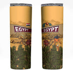 Egyptian Pyramids and Anubis Skinny Tumbler Camel Caravan Desert - African Pride