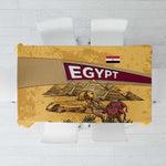Egyptian Pyramids and Anubis Tablecloth Camel Caravan Desert - African Pride