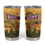 Egyptian Pyramids and Anubis Tumbler Cup Camel Caravan Desert - African Pride