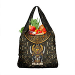 Pharaoh King Tut Egypt Grocery Bag Hieroglyphic Gold Pattern - African Pride