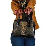 Pharaoh King Tut Egypt Shoulder Handbag Hieroglyphic Gold Pattern - African Pride