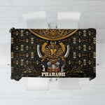 Pharaoh King Tut Egypt Tablecloth Hieroglyphic Gold Pattern - African Pride