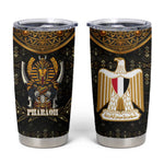 Pharaoh King Tut Egypt Tumbler Cup Hieroglyphic Gold Pattern - African Pride