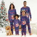 Haiti Christmas Pajama Set Blue Red Xmas Santa Snowflake and Map - African Pride