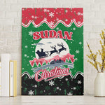 Sudan Christmas Canvas Wall Art Red Green Black Xmas Santa Sleigh and Map - African Pride
