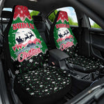 Sudan Christmas Car Seat Cover Red Green Black Xmas Santa Sleigh and Map - African Pride