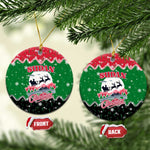 Sudan Christmas Ceramic Ornament Red Green Black Xmas Santa Sleigh and Map - African Pride