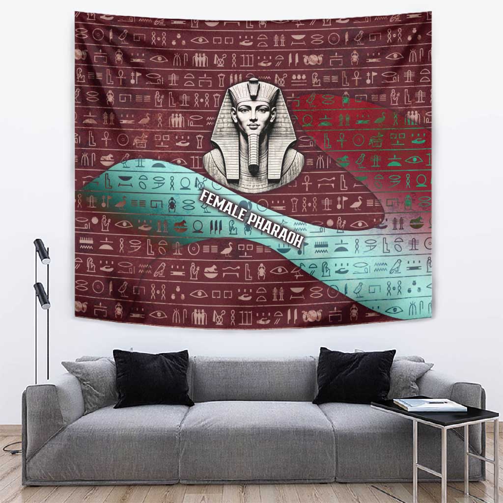 Hatshepsut Tapestry with Pharaoh Bust Illustration, Female Pharaoh ...