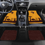 South Africa Flag Car Mats Tribal Africa Heritage - Wildlife Silhouettes in Earthy