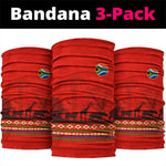 Wildlife South Africa Neck Gaiter Tribal Pattern National Flag Safari Silhouettes TS04