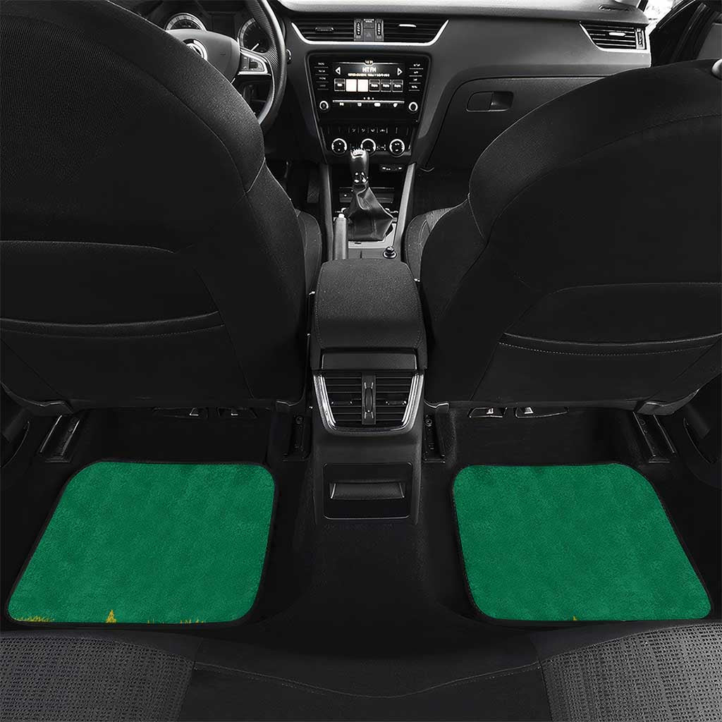 South Africa Springboks Car Mats with Tribal Antelope Design and Floral Accents