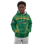 South Africa Springboks Kid Hoodie with Tribal Antelope Design and Floral Accents