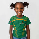 South Africa Springboks Kid T shirt with Tribal Antelope Design and Floral Accents