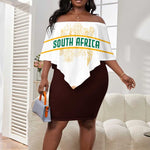 South Africa Wildlife Pride Off Shoulder Short Dress Big Five Animals