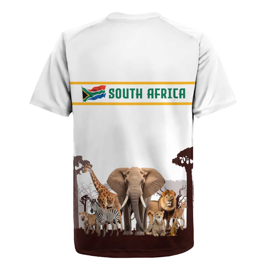 South Africa Wildlife Pride Rugby Jersey Big Five Animals