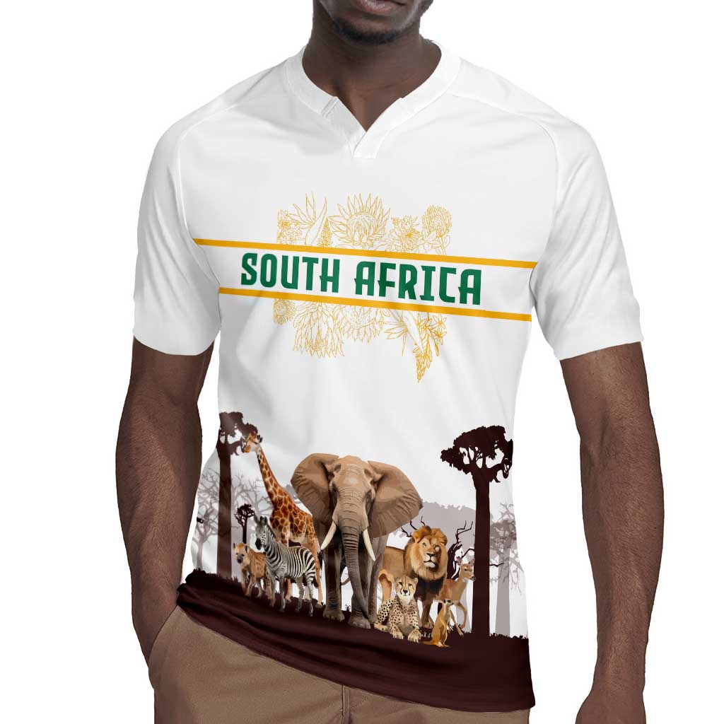 South Africa Wildlife Pride Rugby Jersey Big Five Animals