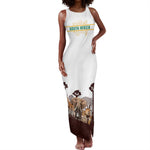 South Africa Wildlife Pride Tank Maxi Dress Big Five Animals