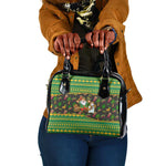 Jamaica Christmas Shoulder Handbag Rasta Santa Snowman Gingerbread Drummer Palm Trees - African Pride