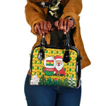Ghana Christmas Shoulder Handbag Santa Ornament National Coat of Arms and Festive - African Pride