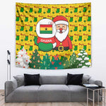 Ghana Christmas Tapestry Santa Ornament National Coat of Arms and Festive - African Pride