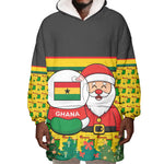 Ghana Christmas Wearable Blanket Hoodie Santa Ornament National Coat of Arms and Festive - African Pride